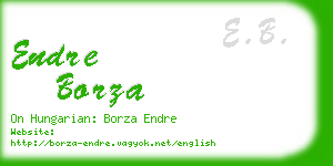 endre borza business card